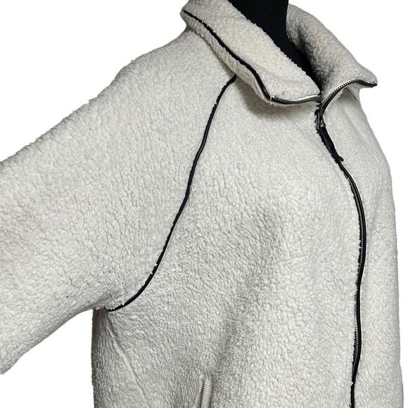 American Eagle Cream High Pile Fleece Jacket N0268 - Picture 2 of 8